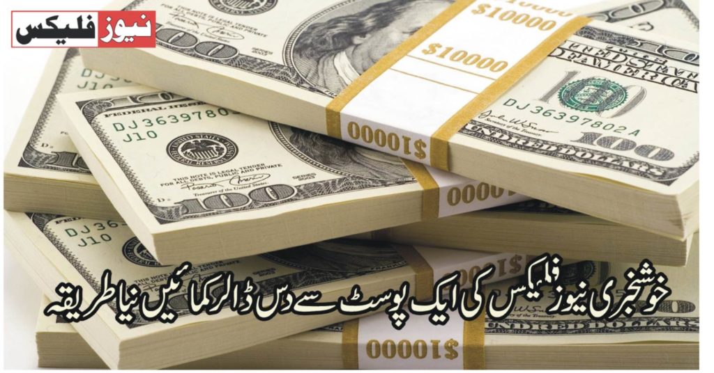 خوشخبری نیوز فلیکس کی ایک پوسٹ سے دس ڈالر کمائیں نیا طریقہ