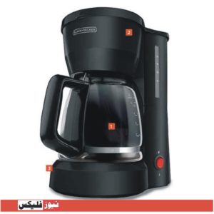 BLACK DECKER Coffee Maker with Permanent Filter Ceramic Cup – DCM25 – Black