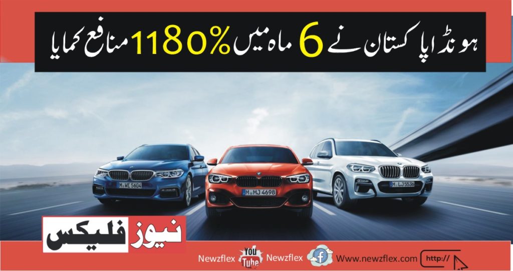 Honda Pakistan Earned 1180% Profit in 6 Months