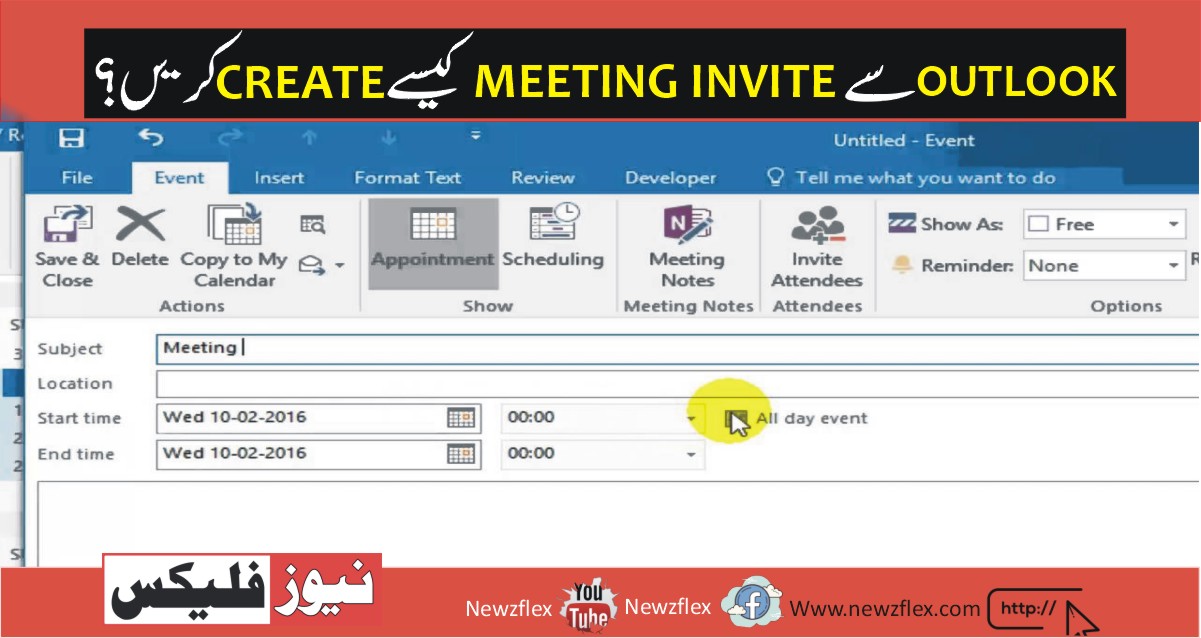 How to create and send a meeting invite from Outlook