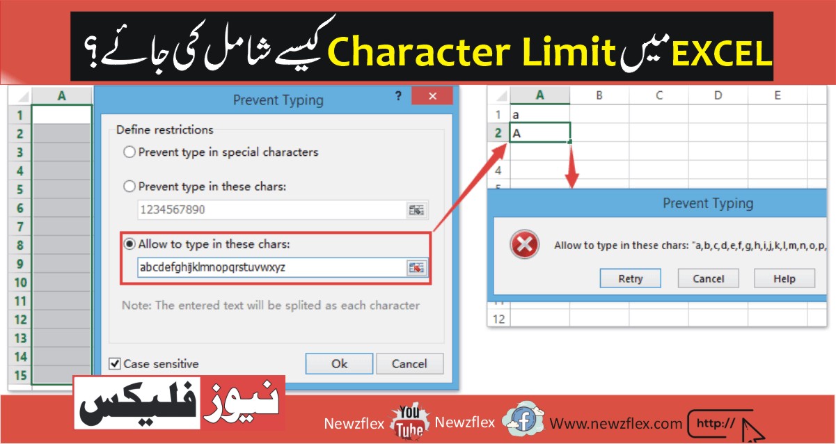 How to add a character limit to cells in Excel