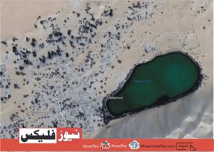 Gaberoun is an oasis with a substantial lake situated in the district Sabha in the Libyan Sahara. The old Bedouin settlement by the western shore of the lake has been surrendered, and now lays in remains.