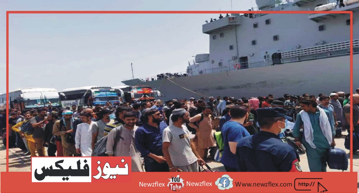 "573 پاکستانی شہریوں کو سوڈان سے نکالا گیا، جن میں سے 216 چینی بحریہ کے جہاز کے ذریعے کراچی پہنچے